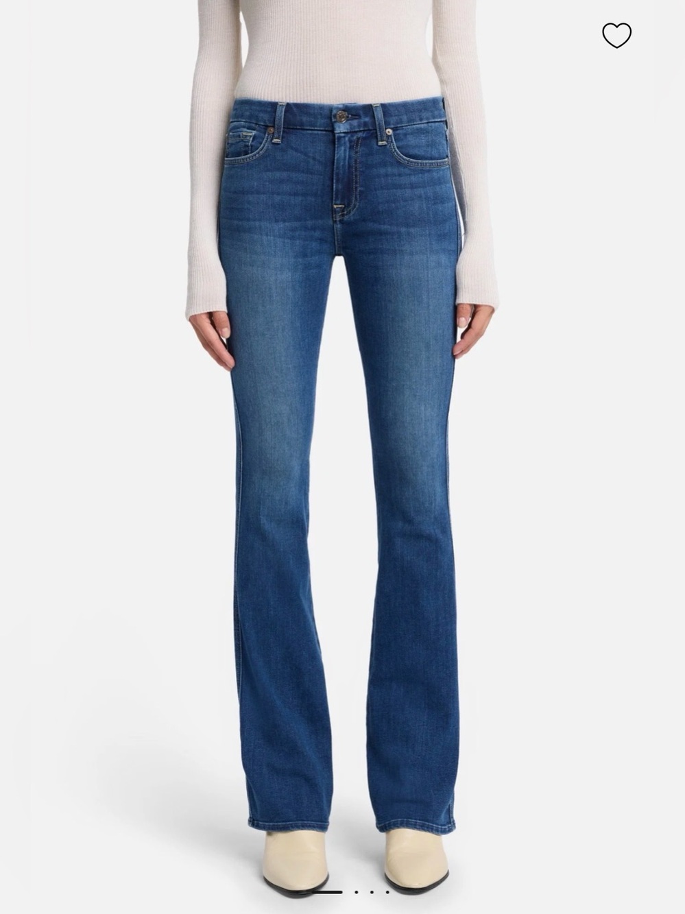 7 For All Mankind “A” Pocket Dark Blue Flare Jeans, Size 28